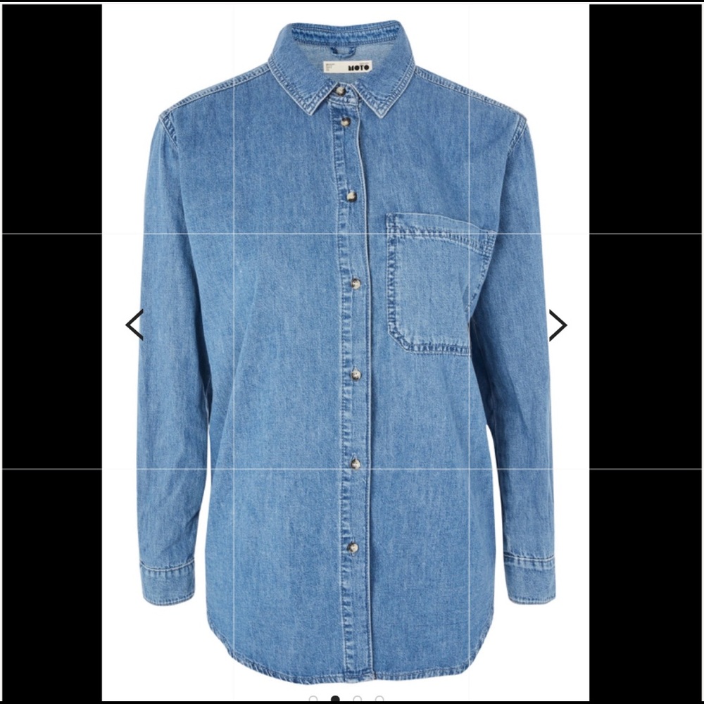 Topshop MOTO oversized denim shirt